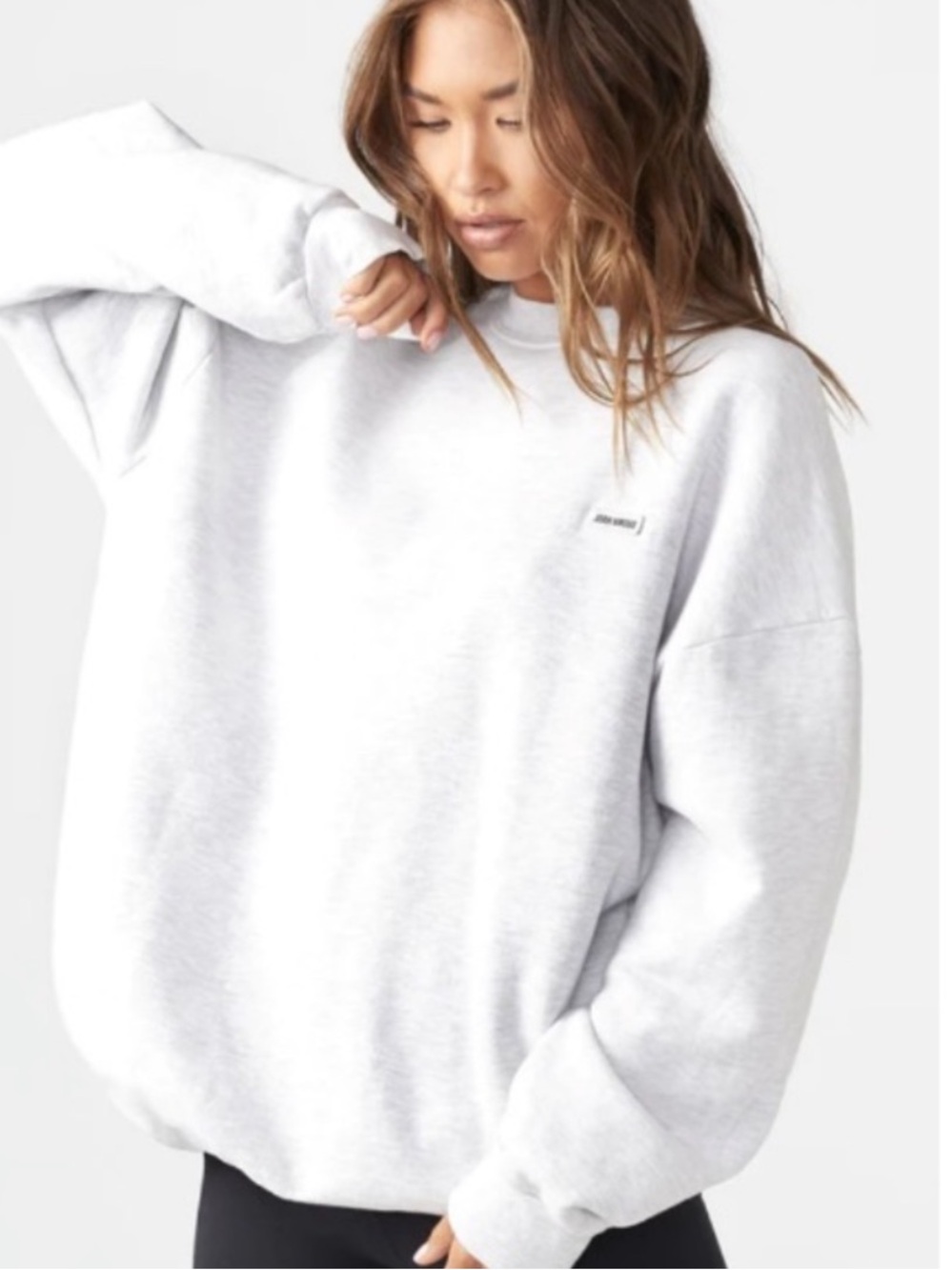 Joah Brown Women’s Crewneck Sweatshirt, light heather grey - Picture 4 of 11